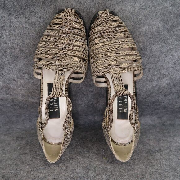 Stuart Weitzman Shoes Women 6 Sandal Dress Fashion Closed Toe Block Heel Slip On - Picture 6 of 13